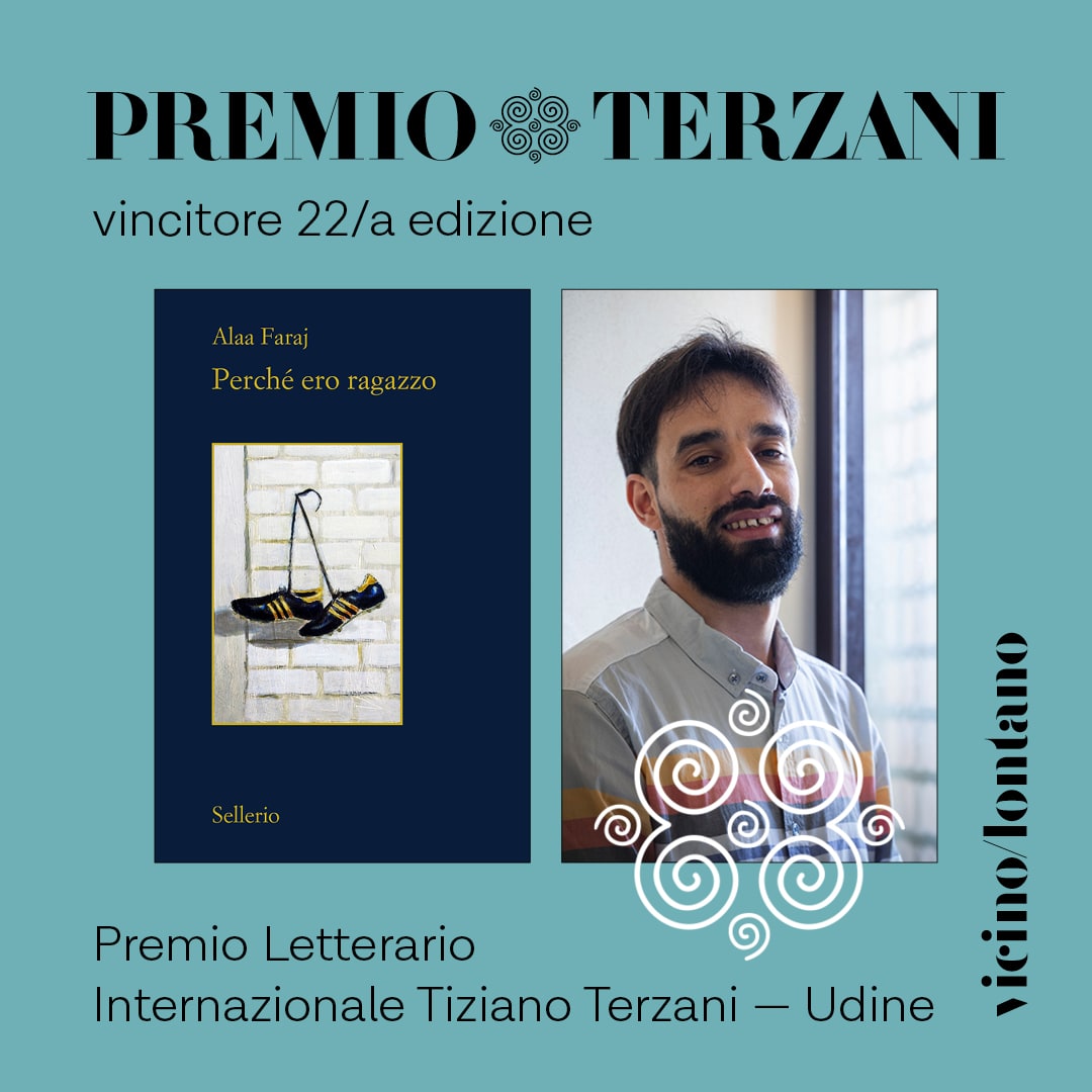 Il Premio Terzani 2026 ad Alaa Faraj per “Perché ero ragazzo”